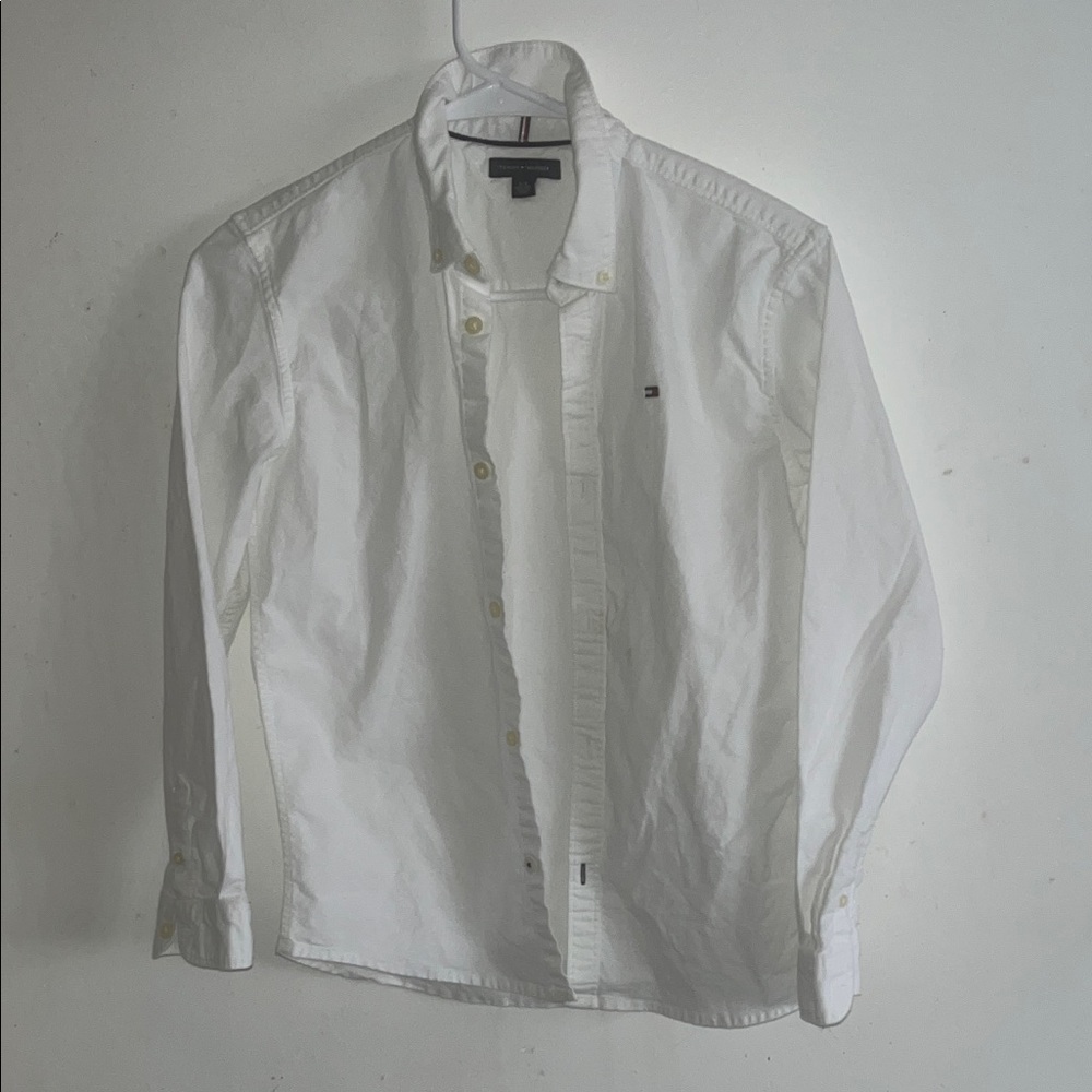 Tommy Hilfiger White Casual Button Down Shirt